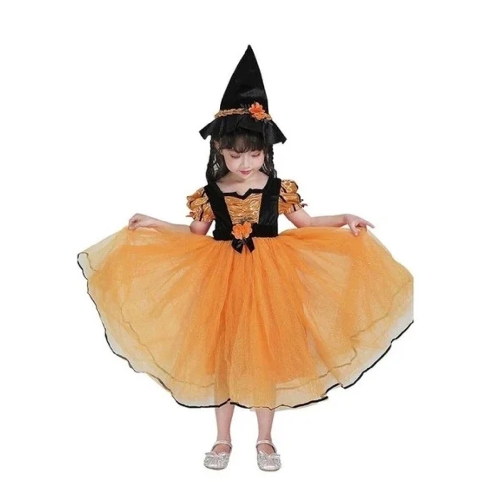 Hide and Eek orange witch costume cute halloween costume M